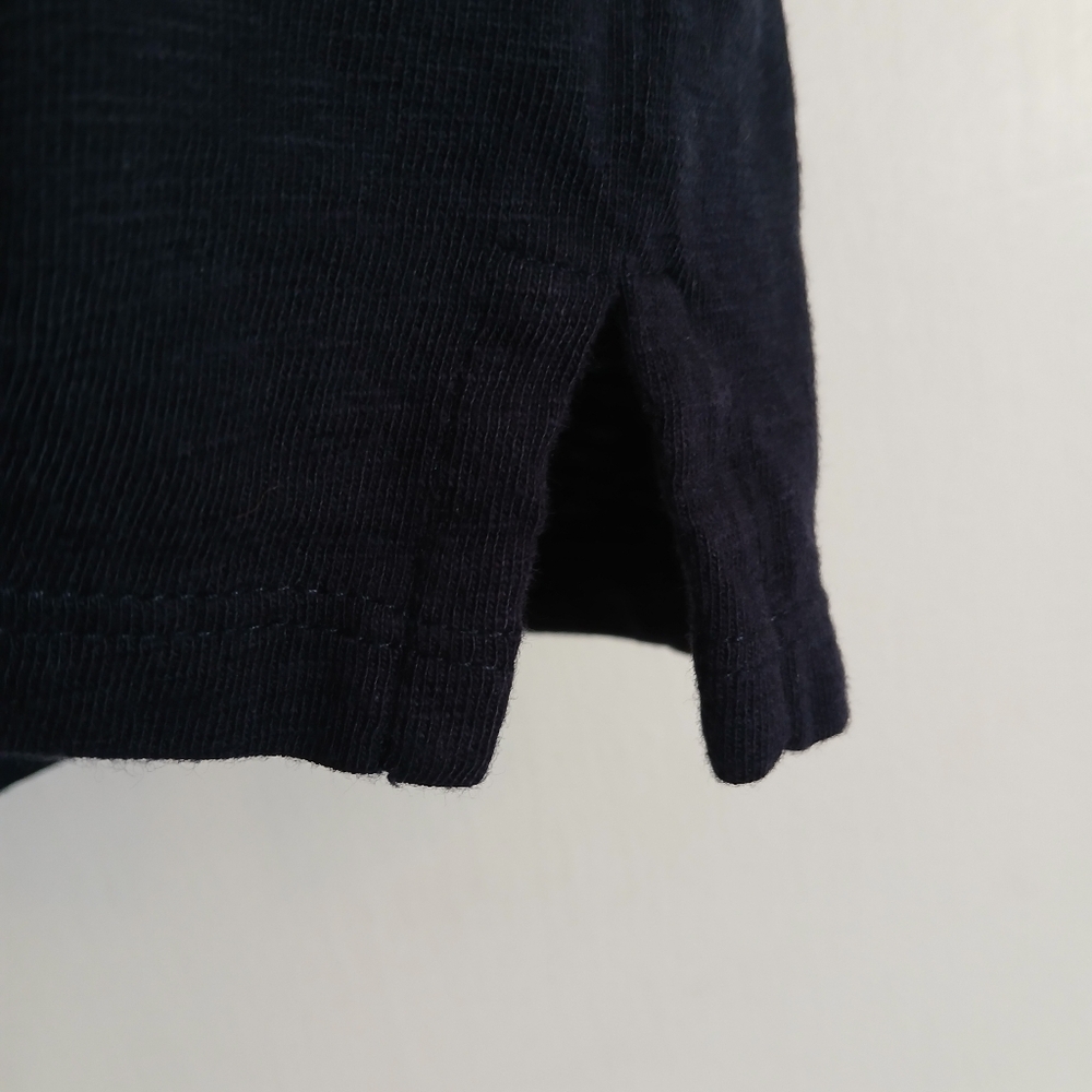 Talbots Size Small Navy Blue Short Sleeve T-shirt Lace Cut Out Shirt - Picture 8 of 9